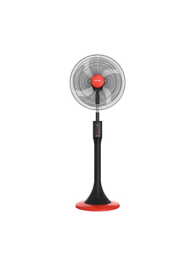 Tornado 18-inch 4-blade stand fan, black x red, TSF-18MB - Image 1