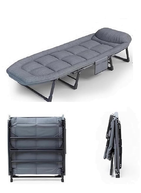 Outdoor Stable Eight-Legged Folding Portable Leisure Recliner with Mattress Office Single Recliner Office Workers Nap Artifact Portable American Bed