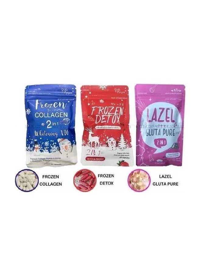 Gluta Frozen Detox, Collagen And Lazel 