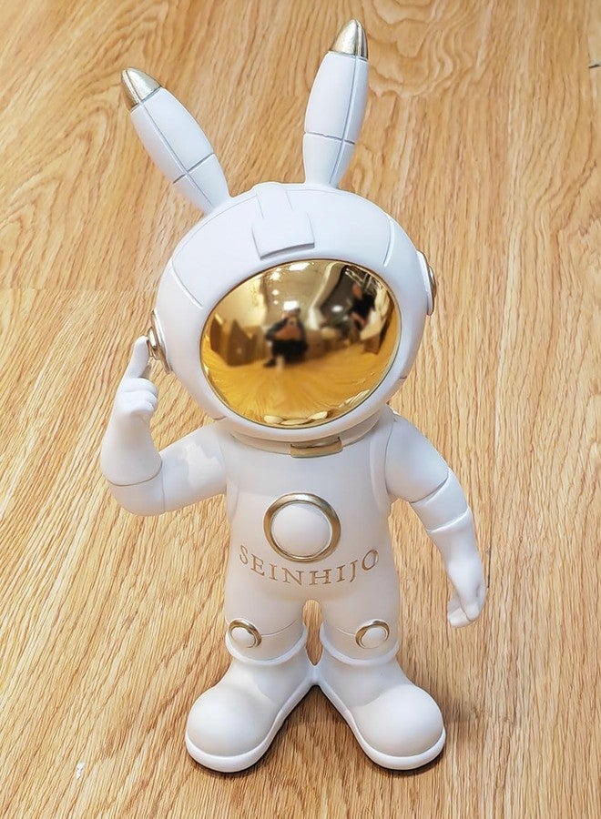 SEINHIJO Astronaut Statue Figurine Modern Decor Sculpture Space Gift Home Art for Table Centerpiece Bookshelf Polyresin 12.2 Inch - Image 2