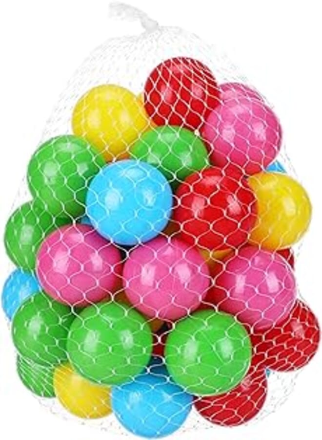 Other Plastic Network of Balls For Kids Set Of 50 Pieces - Multi Color