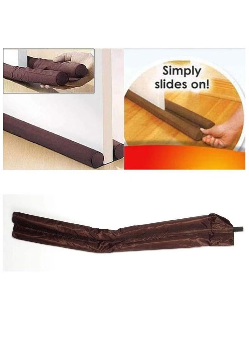 Door Bottom Sealing Strip Guard, 32cm – Self-Adhesive, Effective Draft & Dust Protection, Adjustable Length, Brown Color - Image 5