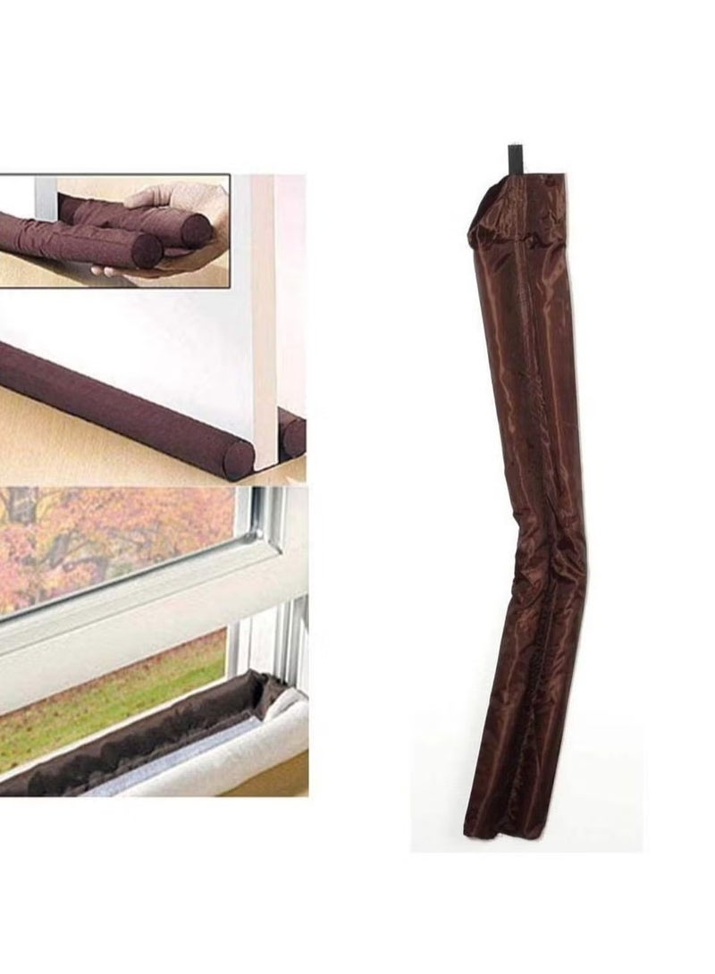 Door Bottom Sealing Strip Guard, 32cm – Self-Adhesive, Effective Draft & Dust Protection, Adjustable Length, Brown Color - Image 3