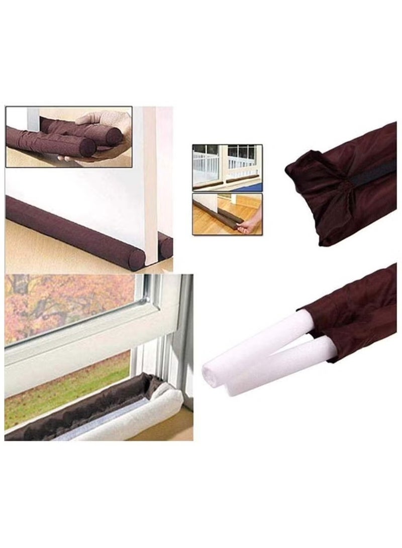 Door Bottom Sealing Strip Guard, 32cm – Self-Adhesive, Effective Draft & Dust Protection, Adjustable Length, Brown Color - Image 4