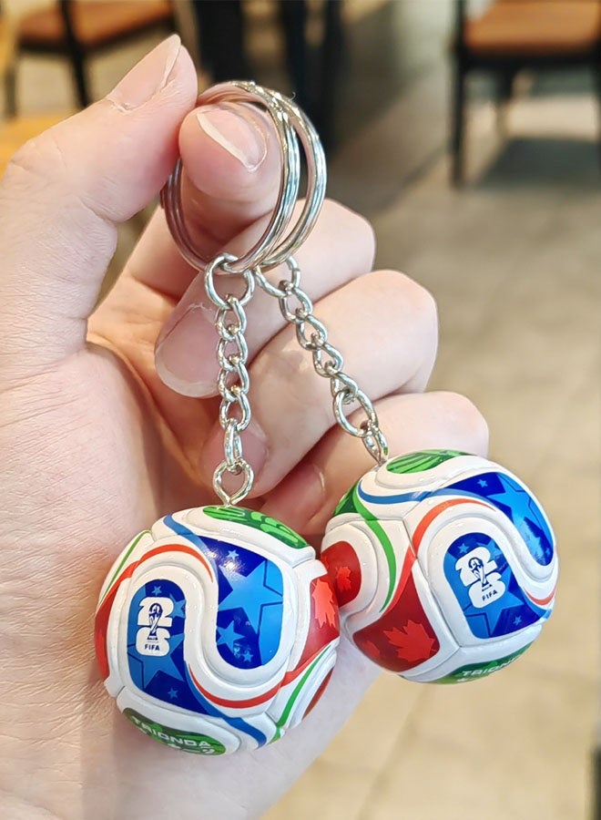 كأس العالم لكرة القدم الكرة سلسلة المفاتيح مجموعة، كرة القدم سلسلة المفاتيح، كأس العالم الكأس سلسلة المفاتيح مع حبل التشويش - Image 3