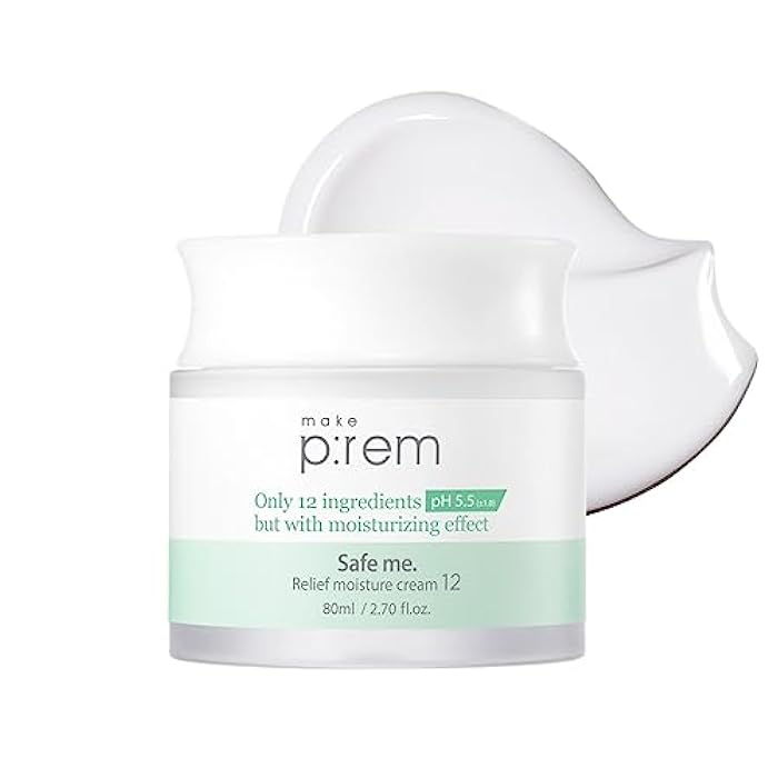 MAKEP:REM MAKE P:REM Safe Me. Relief Moisture Cream 12, Clinically Proven 48-Hour Hydration, Minimal Ingredients, EWG Green, Korean Skin Care, 2.70 fl.oz. (80ml) - Image 1