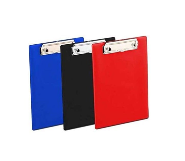 Comix Plastic Vertical Clip Board, A4 Size- 03 Pcs