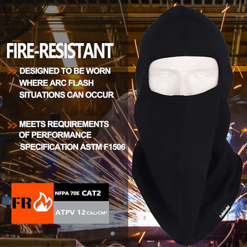 Fullsheild قناع وجه بالاكلافا مقاوم للهب من فول شيلد FR NFPA2112 CAT2 غطاء للرأس للحام والصيد والجيش والعمليات العسكرية مقاس واحد - Image 4