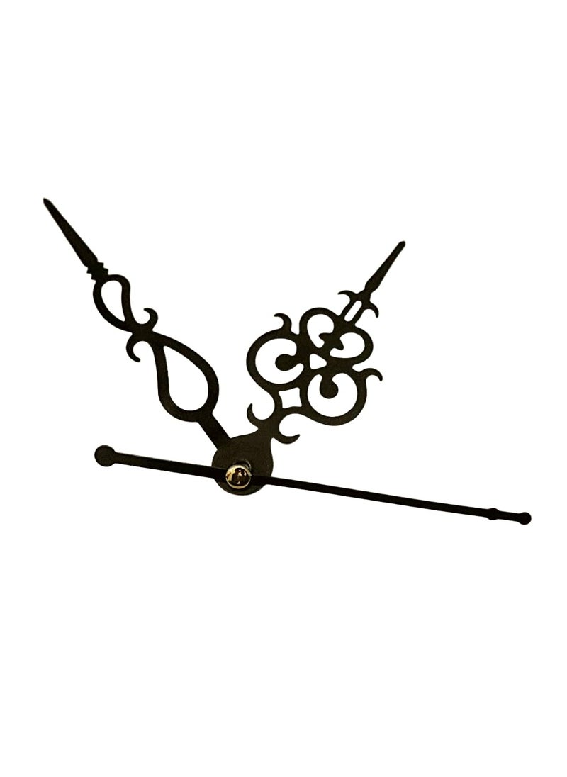 BanteyBanatey Designer Clock Hands Set DIY Clock Making Kit for Elegant Timepiece Crafting with Fancy Metal Needles Black Colour Pack of 2 Sets