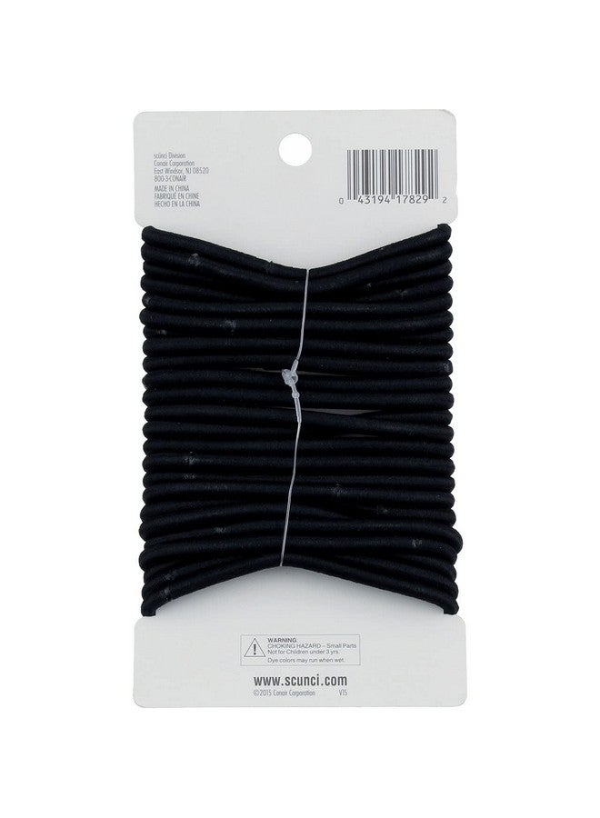 Scunci Effortless Beauty No-damage Black Elastics, Thick Hair 24 ea (Pack of 1) - Image 3