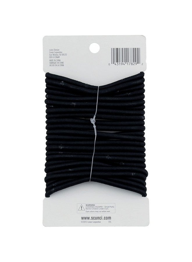 Scunci Effortless Beauty No-damage Black Elastics, Thick Hair 24 ea (Pack of 1) - Image 5