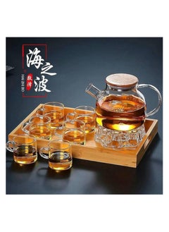 Flamer Glass pot with wooden lid + 6 cups - pzsku/ZED12A779092DFC95CCD6Z/45/_/1731319540/6f37f808-8169-42f3-91dd-024105d55d44