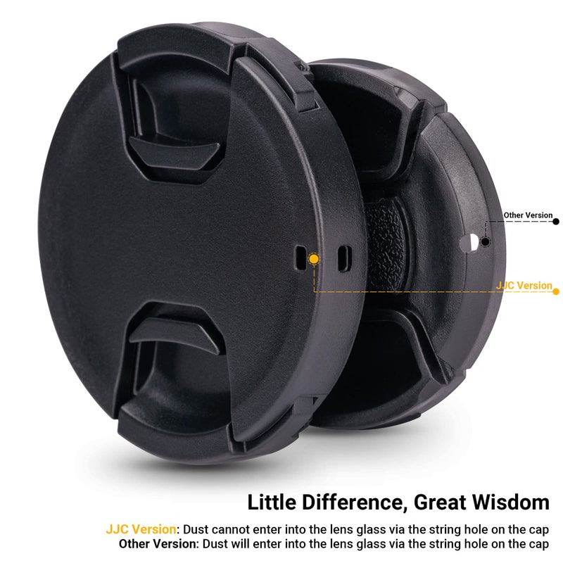 JJC 2-Pack 95mm Center Pinch Front Lens Cap Cover with Elastic Lens Cap Keeper for Tamron SP 150-600mm Nikon AF-S Nikkor 200-500mm and Other Brand of Lenses with 95mm Filter Thread - Image 3