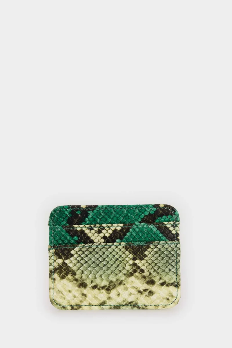 Defacto Woman Snake Pattern Faux Leather Business Card Wallet