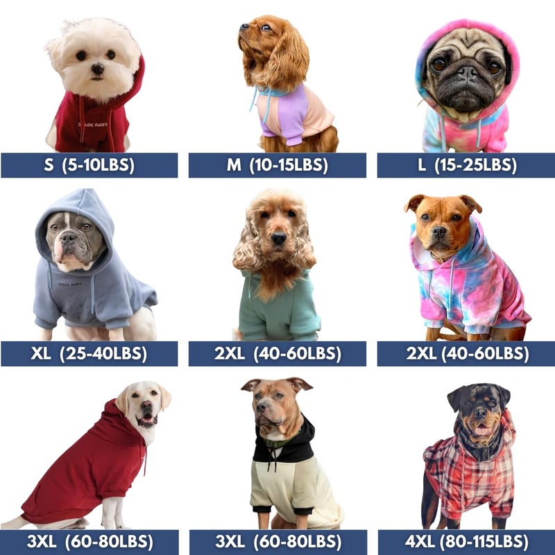 Spark Paws Dog Hoodie â€“ Premium Dog Sweater for Small, Medium, and Large Dogs | Warm Outfits for French Bulldogs, Pitbull, Puppy, Winter Jacket Alternative - 90s Retro Sky Dye - S - Image 2