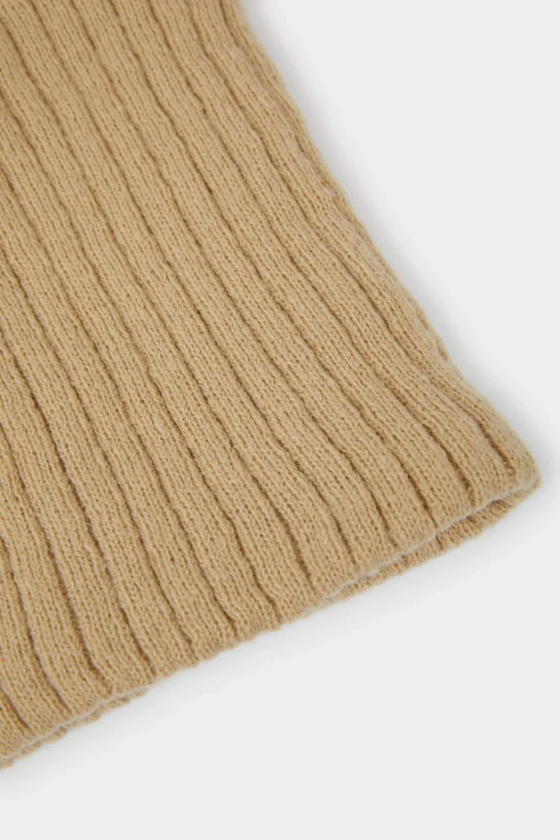ديفاكتو Girl Knitted Faux Wool Lined Neck Scarf