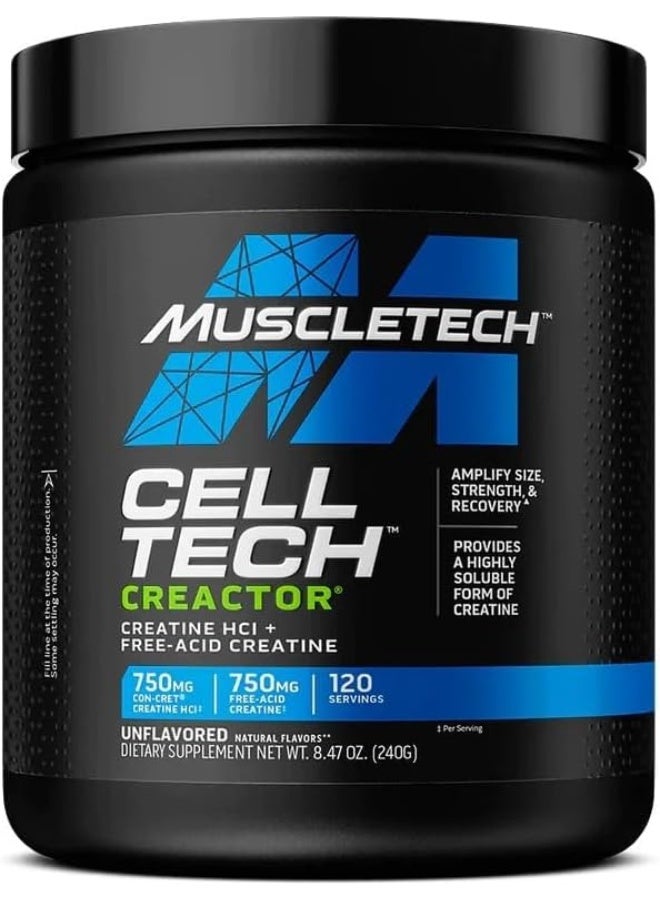 MuscleTech Cell Tech Creactor 120 Servings Unflavored - Image 1