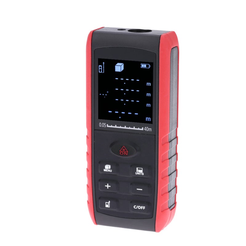 Distance Meter: 40 M High Precision Portable Device - Supports Pythagorean Theorem Measurement Tool for Construction Industrial Real Estate Applications - Image 1
