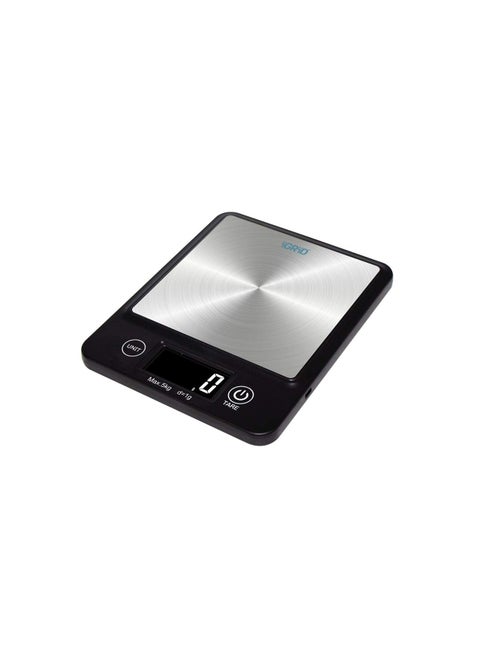 iGRiD Multipurpose Portable Kitchen Food Weighing Scale Square Waterproof Touch Button With Tare Function Accurate Measurement Upto 5kgs Automatic Turn Off