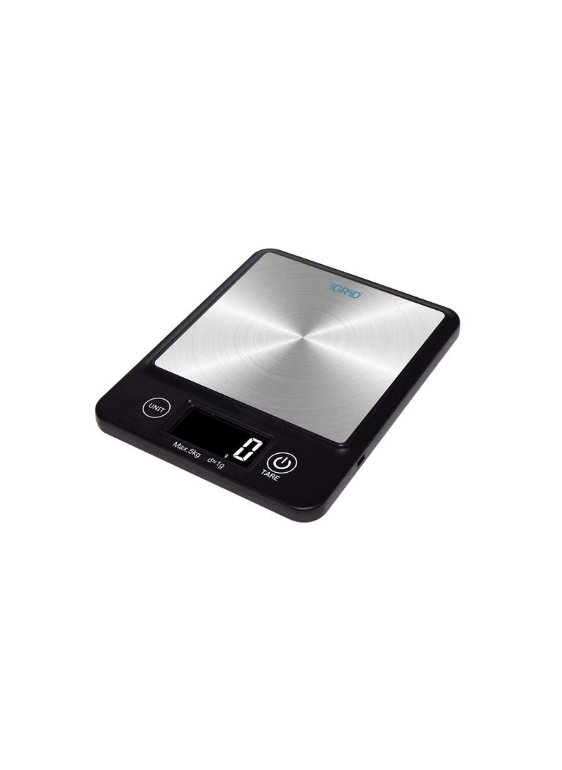 iGRiD iGRiD Multipurpose Portable Kitchen Food Weighing Scale Square Waterproof Touch Button With Tare Function Accurate Measurement Upto 5kgs Automatic Turn Off  - Image 1