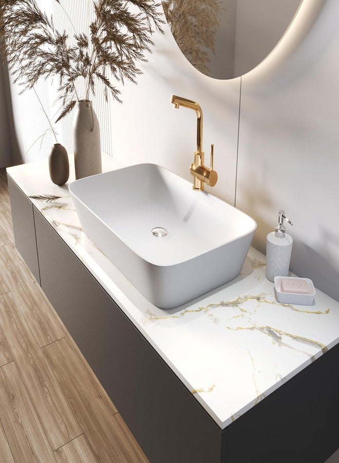 LACHEERY Thick White Marble Contact Paper for Countertops Waterproof Contact Paper Peel and Stick for Cabinets Removable Matte Gold Grey White Marble Wallpaper for Kitchen Bathroom Counter 15.8"x80" - Image 3