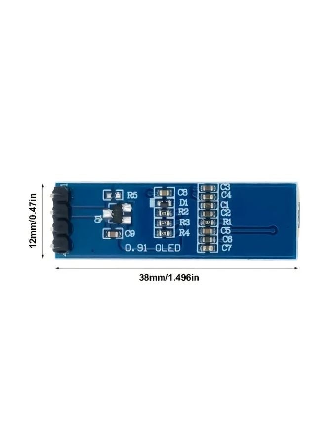 Blue 0 91 Inch OLED Display Module 128x32 Pixels IIC Interface For Arduino 3 3V 5V - Image 3