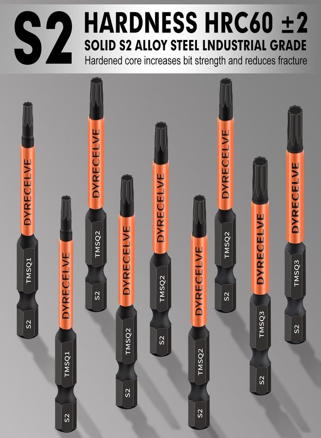 DYRECELVE Professional 10-Pack 8 Point Torx Star & Double Square Bit Set - Premium S2 Alloy Steel with Magnetic Heads & Hex Shank, 8 Point Star Bit for Trailer (Sizes #1, #2, #3), by DYRECELVE - Image 3