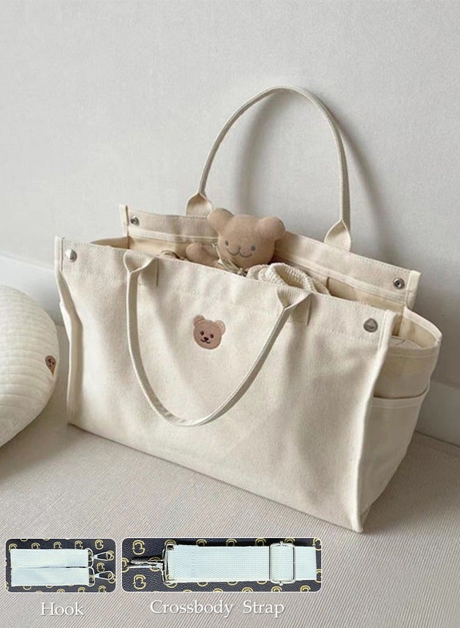 DUNISO Women's Shoulder Tote Bag Canvas Handbag For Women Large Capacity Bucket Bag Fashionable Travel Messenger Bag Shoulder Bag For Ladies Girls College Students - Image 1