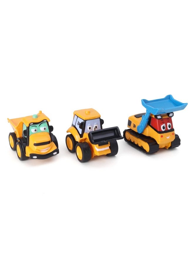 JCB My 1St Muddy Friends Joe Doug & Dan (Pack Of 3) Pull Back Toy - Image 1