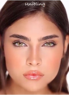 Unibling LA Girl Green Yearly Colored Unisex Cosmetic Contact Lenses, Enlargement Collection  - Image 1