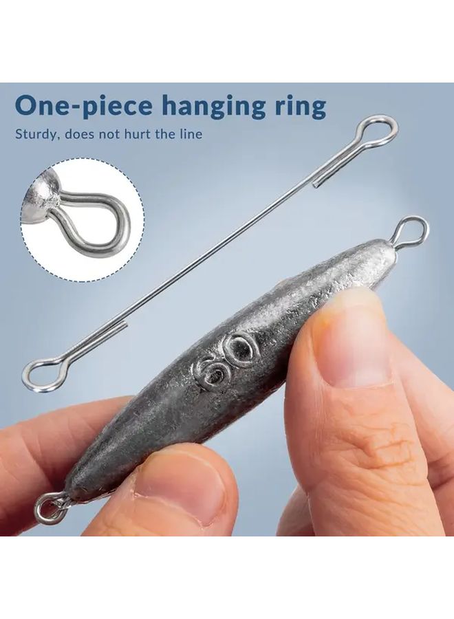 3pcs 120g Fishing Weights Kit Inline Trolling Double Ring Torpedo Bank Sinkers - Image 4