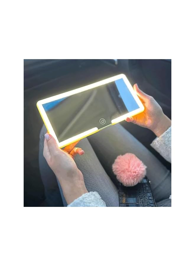The Bros Rechargeable Car Visor Vanity Mirror With Led Lights, Cars vanity mirror with lights for car,Car Sun Visor Makeup Mirrors With 3 Light Modes - Rechargeable Cosmetic Mirrors,sun visors mirro - Image 3