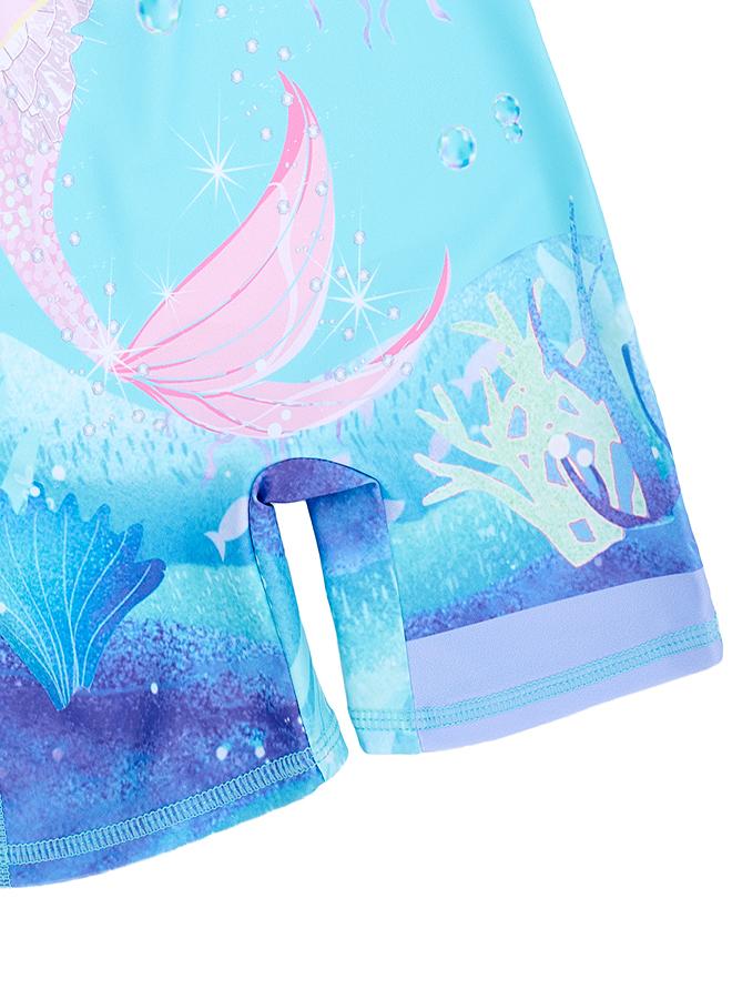 بيبي كلو رومبر سباحة وردي حورية البحر للبنات قطعة واحدة - Image 5