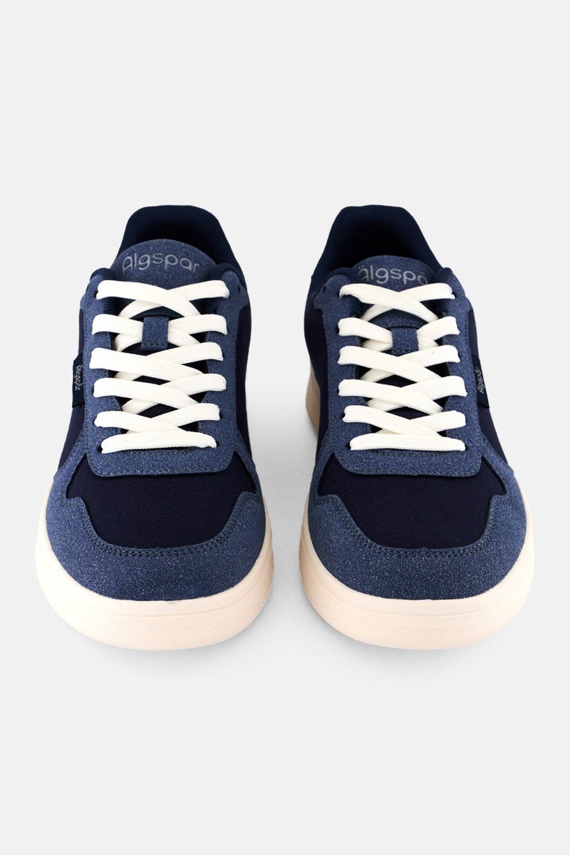 Algspar Men Lace Up Outdoor Shoes, Navy - Image 4