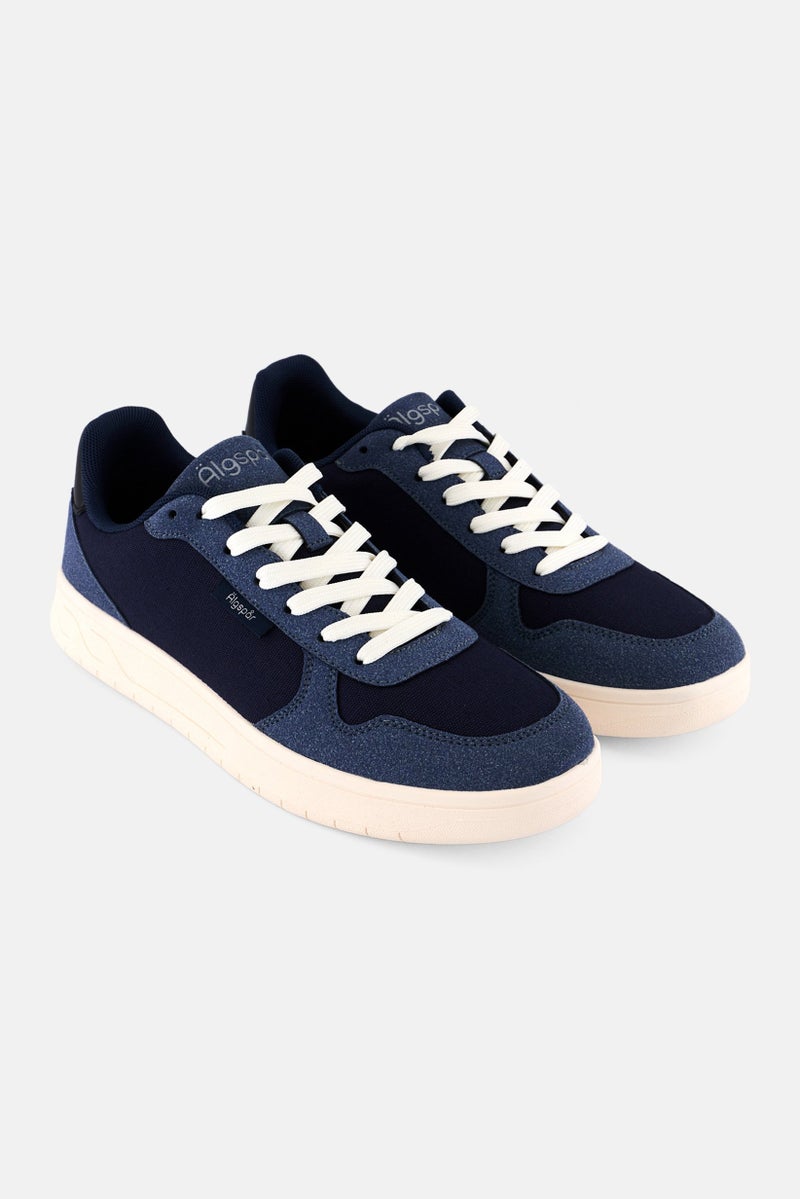 Algspar Men Lace Up Outdoor Shoes, Navy - Image 1