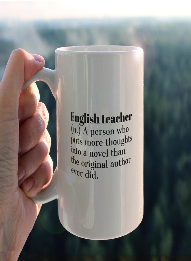 kunlisa Minimalist Ceramic Mug-11oz Coffee Milk Tea Mug Cup with Handle, English Teacher Appreciation Gift, End of Year Gift for English Teacher - Image 3
