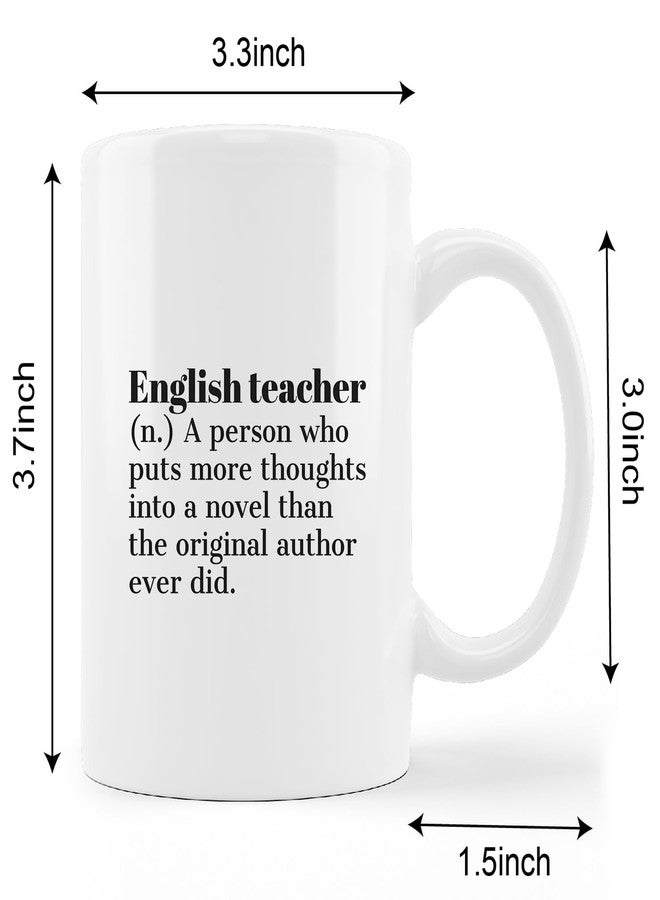 kunlisa Minimalist Ceramic Mug-11oz Coffee Milk Tea Mug Cup with Handle, English Teacher Appreciation Gift, End of Year Gift for English Teacher - Image 4