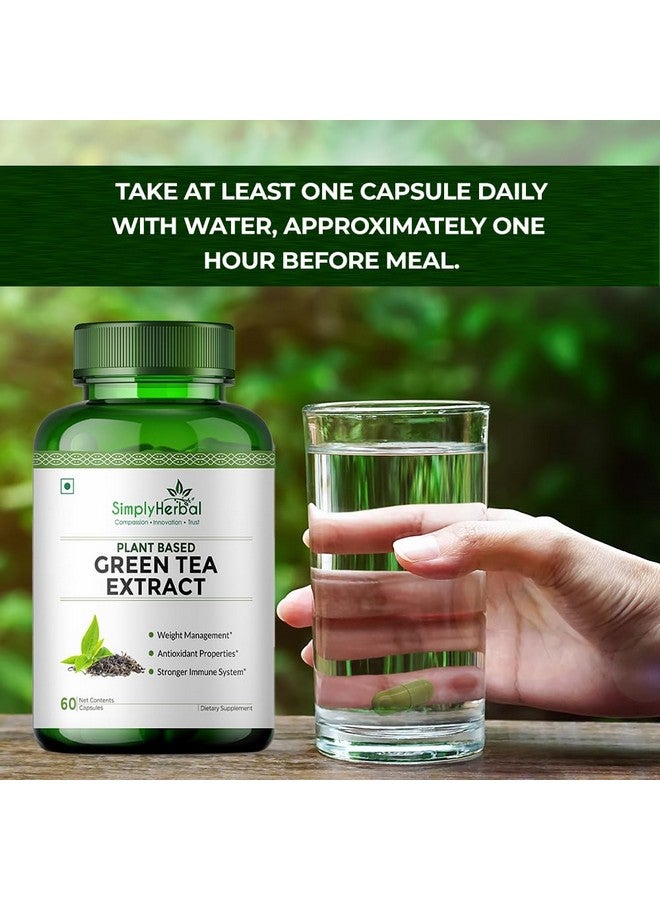 Simply Herbal كبسولات مستخلص الشاي الأخضر 500 ملغ من سيمبلي هيربال لفقدان الدهون | مكمل معزز لعملية الأيض يدعم إدارة الوزن الصحية وتنظيم الشهية - 60 كبسولة لكل عبوة، عبوة من 3 - Image 4
