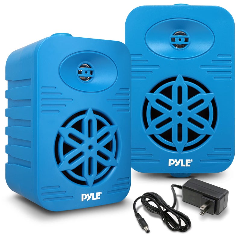 PyleUsa Bluetooth Indoor Outdoor Speakers Pair300 Watt Dual Waterproof 4 2Way Full Range Speaker System w 12 High Compliance Polymer TweeterHome Boat Marine Deck PatioPoolside PDWRBT46BL