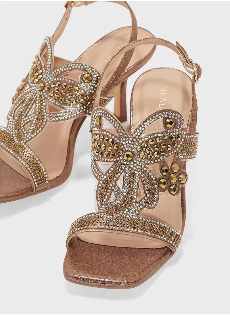 MENBUR Ankle Strap Heel Sandals