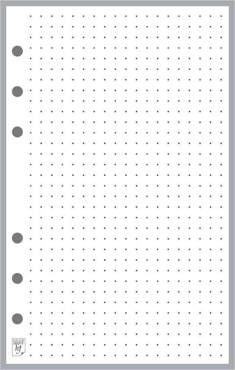Handy Forms Compact Size Dot Grid (5mm) Paper Refill, Sized and Punched for Franklin Covey Compact and Other Notebooks (4.25" x 6.75") - Image 1