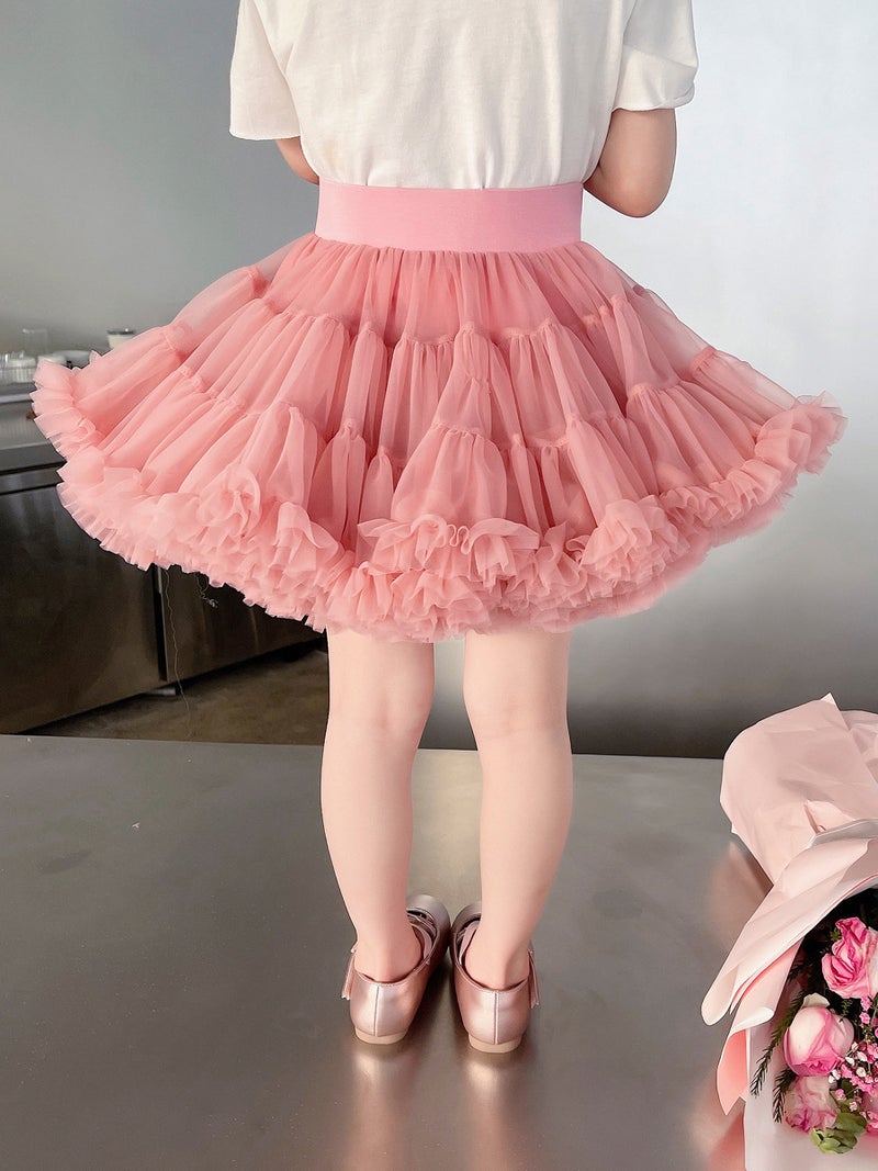 Girl'S Tug Mesh Dress Children'S Tutu Skirt Children'S Princess Skirt Lolita Skirt - Image 4