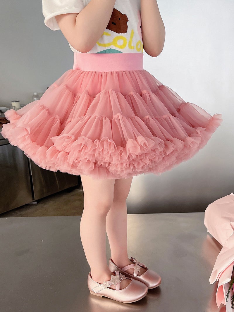 Girl'S Tug Mesh Dress Children'S Tutu Skirt Children'S Princess Skirt Lolita Skirt - Image 2