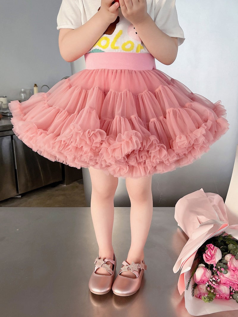 Girl'S Tug Mesh Dress Children'S Tutu Skirt Children'S Princess Skirt Lolita Skirt - Image 3
