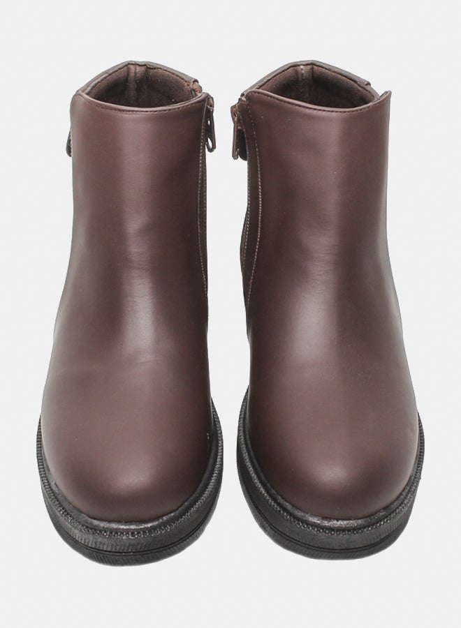 Glitter Women Half-Boots - Brown - Image 3