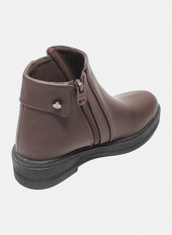 Glitter Women Half-Boots - Brown - Image 4