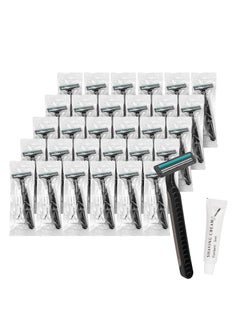 Disposable Razors In Bulk Bulk Razors With Knife Cap Individually Packaged Disposable Razors Bulk With Shaving Cream For Hotels Shelters Charities Homeless Churches Nursing HomesGrey Pack30
