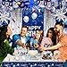 Pounira Blue Birthday Decorations for Men Women Happy Birthday Decorations for Boys Girls Navy Blue Happy Birthday Door Banner Tablecloth Foil Backdrop Star Balloons Arch for Mens Bday Party Supplies - Image 4
