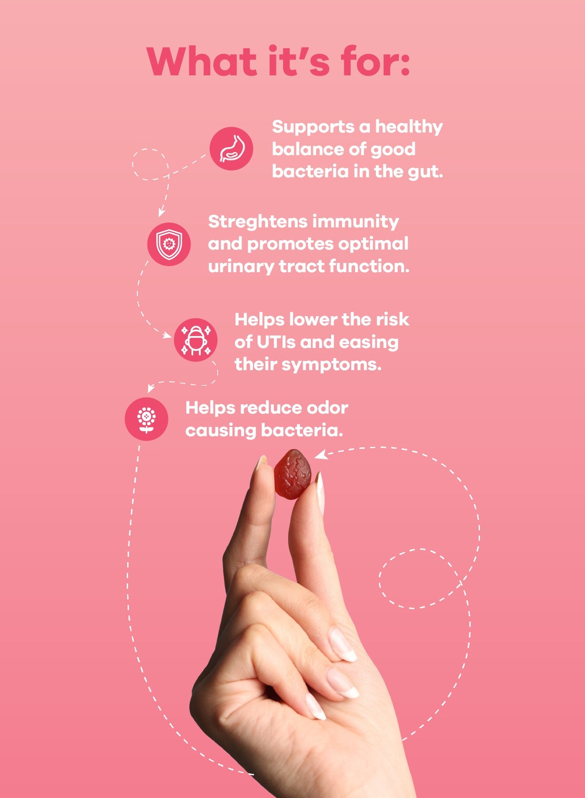 Nutrili Healthy V Probiotics For Women Sugar Free Gummies 60'S