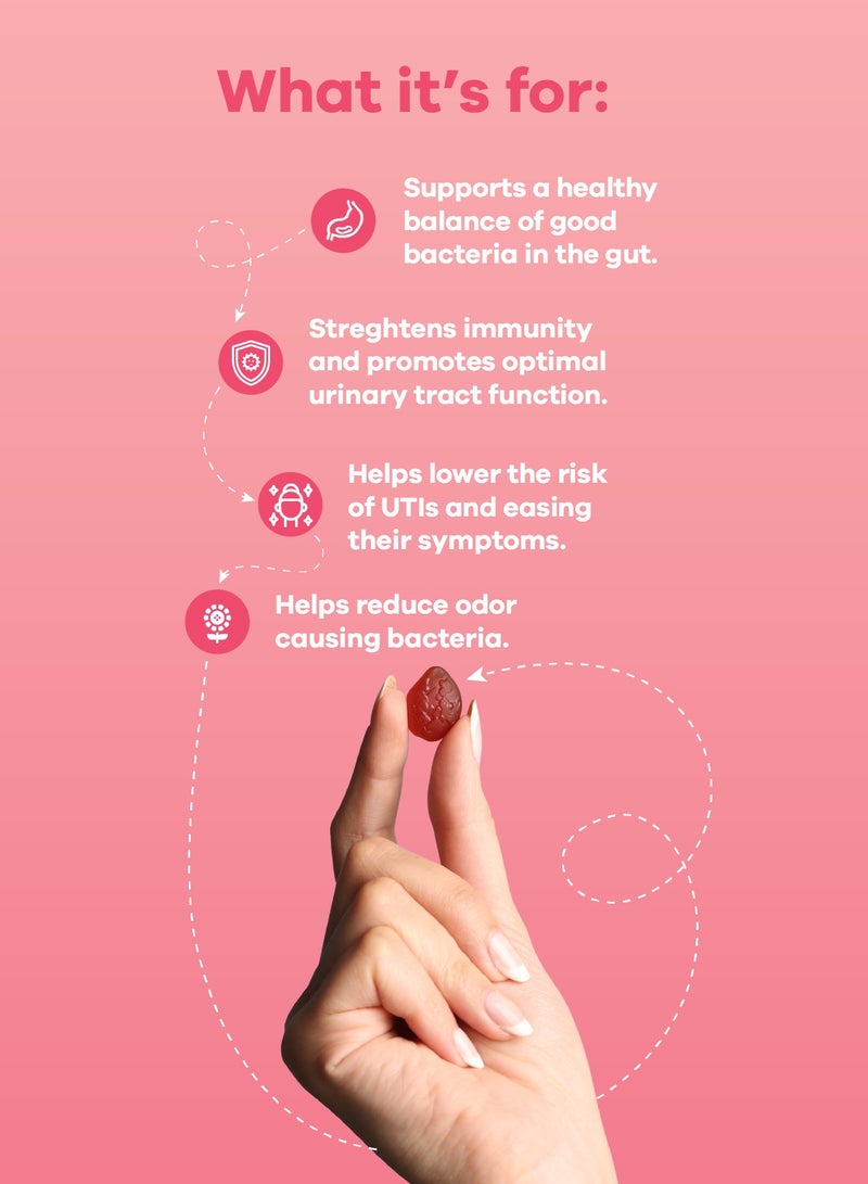 nutrili Healthy V. | Probiotics For Women & Prebiotics, Cranberry & D-Manose | Digestion, Vaginal & pH Balance - Image 3